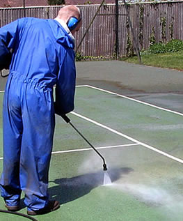 jetwash tenniscourt